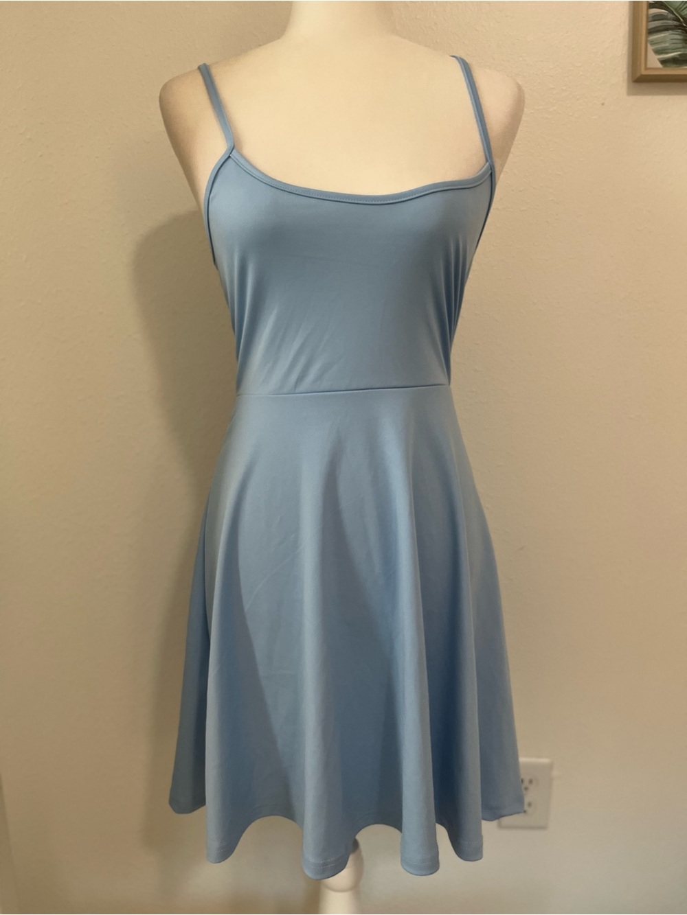 Shein Women’s Light Blue Summer Cute Party Mini Sundress